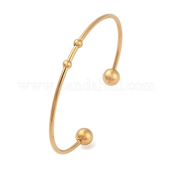 Модные браслеты-манжеты из нержавеющей стали 304&nbsp;BJEW-H473-01G