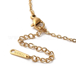 Ожерелья с подвесками из нержавеющей стали 304 с цепочками-скрепками&nbsp;NJEW-P283-01G