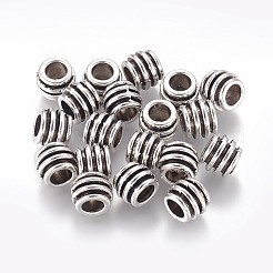 Тибетский серебряный сплав баррель большое отверстие европейские шарики&nbsp;X-LFH10203Y-NF