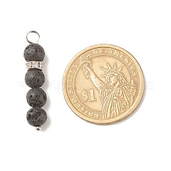 Круглые подвески из натурального лавового камня PALLOY-JF01515