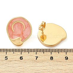 Серьги-гвоздики из нержавеющей стали 304 с эмалью&nbsp;STAS-D368-05G