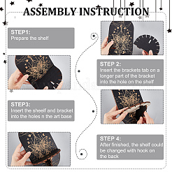 Деревянная настенная небольшая хрустальная витрина DIY-CN0002-25B