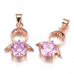 Латунь кубический цирконий кулон&nbsp;ZIRC-P016-01M