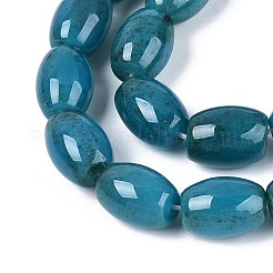 Окрашенные естественный агат бисер пряди&nbsp;G-T144-51A-04