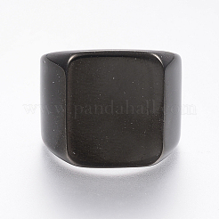 Кольца-печатки из нержавеющей стали 304 для мужчин&nbsp;RJEW-G091-16-B