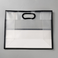 Прямоугольные матовые прозрачные полипропиленовые пластиковые пакеты для хранения с ручками-дырками&nbsp;ABAG-WH0072-004B