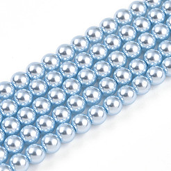 Выпечка из окрашенного перламутрового стекла жемчужные бусинки&nbsp;HY-N002-4mm-A05