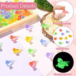 60шт. Фигурки ящериц из светящейся смолы двух цветов&nbsp;DJEW-CJ0001-16