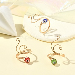 Открытые манжеты с медной проволокой RJEW-JR00562-02