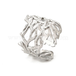 Кольца-манжеты из нержавеющей стали 304 полые широкие для женщин&nbsp;RJEW-G338-24P