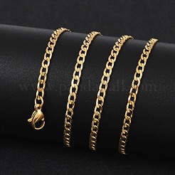 201 нержавеющая сталь панцирное ожерелье из цепочки для женщин и мужчин NJEW-P268-A38-2X5