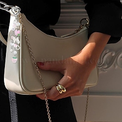 Клубничный акрил и лэмпворк ручной работы и стеклянные подвесные украшения&nbsp;HJEW-YW00119