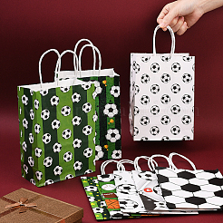 16 шт. 8 стили бумажных сумок с футбольным принтом&nbsp;ABAG-SP0001-55
