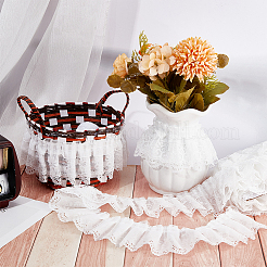 3-слойная плиссированная шифоновая отделка цветочным кружевом OCOR-GF0003-26B