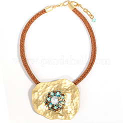 Ожерелья с подвесками в форме овала из натуральной яшмы FS-WG4EBE1-01