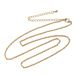 1 мм латунь веревку цепи ожерелья&nbsp;NJEW-L013-11G