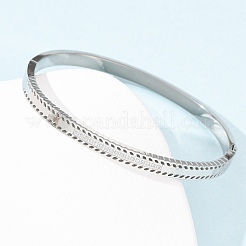 Женские браслеты-шарниры из нержавеющей стали 304 с микропаве из кубических цирконий BJEW-Z146-04P