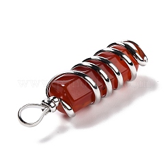 Большие заостренные подвески из натурального красного агата G-I322-05P-05