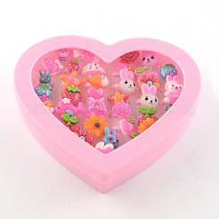 Милые смешанной формы акриловой малыша манжеты кольца RJEW-R130-02-B