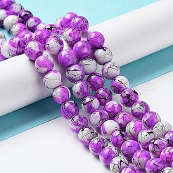 Строковые и обжиговые стеклянные бусины в нитях&nbsp;GLAA-S176-11