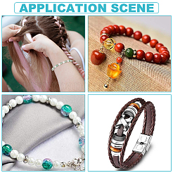 200 шт. кольцевые разделительные бусины из нержавеющей стали 304&nbsp;STAS-UN0058-87B-P