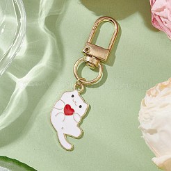 2 шт. 2-х цветные эмалевые подвесные украшения из кошачьего сплава HJEW-JM02696