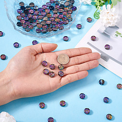 100 шт. 5 вида прозрачных гальванизированных стеклянных бусин с УФ-покрытием&nbsp;GLAA-TA0003-19D