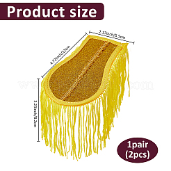 1 пара погон с кисточками из ткани&nbsp;DIY-FH0009-75A
