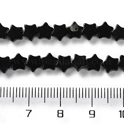 Натуральный черный камень бисер нитей G-G085-B52-02