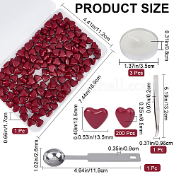 200 шт. частицы сургуча в форме сердца DIY-CP0009-29