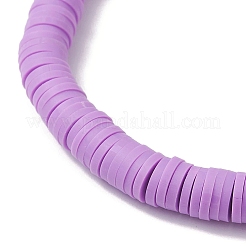 Эластичный браслет Heishi Surfer из полимерной глины с акриловыми бусинами BJEW-JB09916-01