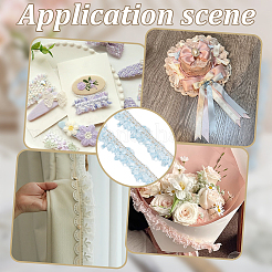 15 ярд полиэстеровой кружевной отделки&nbsp;SRIB-PH0001-57A