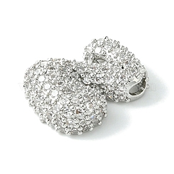 Подвески из латуни с покрытием из прозрачного кубического циркония&nbsp;KK-S378-01P-Z