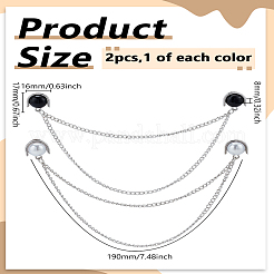 2 шт. 2-цветные литые подвесные цепи&nbsp;JEWB-LP0005-07