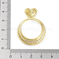 Покрытие стойки латунь микропаве прозрачные подвески из кубического циркония&nbsp;KK-H474-19G-03