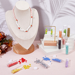 852шт 12 цвета краска для выпечки стеклянный бисер SEED-HS0001-05