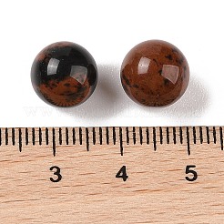 Натуральный обсидиан красного дерева без отверстий сферические бусины G-K353-04A-24