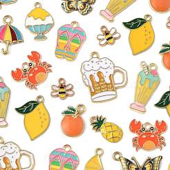 48шт 12 стиля подвески из сплава с эмалью&nbsp;ENAM-FS0003-51