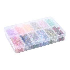 708шт 12 вида стеклянных круглых бусин&nbsp;DGLA-YW0001-15