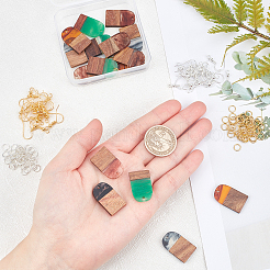 Набор для самостоятельного изготовления полуовальных сережек-подвесок DIY-OC0007-90