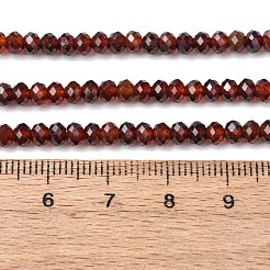 Натуральный оранжевый гранатовый бисер пряди&nbsp;G-K366-F01-4x3mm