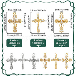 36шт 6 стиля подвески из сплава со стразами&nbsp;FIND-NB0006-74