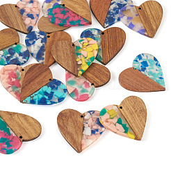 16 шт. подвески из 8-х цветов из смолы и ореха FIND-TA0006-42