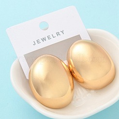 Овальные серьги-гвоздики из сплава EJEW-M092-06G