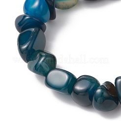 Браслеты из натуральных агатовых самородков с бусинами для мужчин и женщин BJEW-JB11957-01