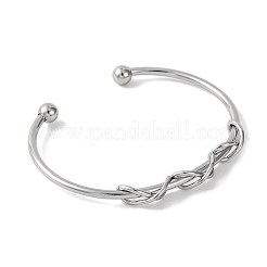 Браслеты-манжеты из нержавеющей стали Infinity 304 для женщин&nbsp;BJEW-B104-26P