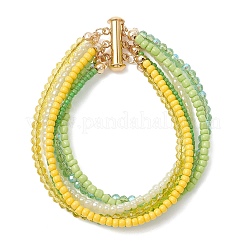 Многослойные браслеты из стеклянных бусин для женщин&nbsp;BJEW-JB12990