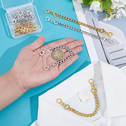 10 шт. 2 цвета железные цепи для одежды&nbsp;HJEW-NB00300