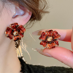 Серьги-гвоздики из сплава и эмали&nbsp;FS-WG6063A-01