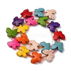 Синтетических нитей бирюзовые бусы G-C147-09